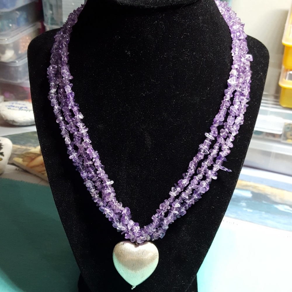 Amethyst Necklace 20 inch NWT